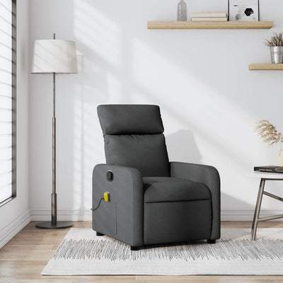 Stella Homewares Massage Recliner Chair Dark Grey Fabric