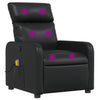 Stella Homewares Massage Recliner Chair Black Faux Leather