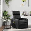 Stella Homewares Massage Recliner Chair Black Faux Leather