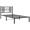 Stella Homewares Metal Bed Frame without Mattress with Headboard Black 90x190 cm