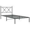 Stella Homewares Metal Bed Frame without Mattress with Headboard Black 90x190 cm