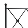 Stella Homewares Metal Bed Frame without Mattress with Headboard Black 90x190 cm