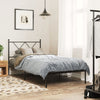 Stella Homewares Metal Bed Frame without Mattress with Headboard Black 90x190 cm