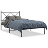 Stella Homewares Metal Bed Frame without Mattress with Headboard Black 107x203 cm King Single