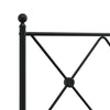 Stella Homewares Metal Bed Frame without Mattress with Headboard Black 107x203 cm King Single