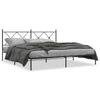 Stella Homewares Metal Bed Frame without Mattress with Headboard Black 183x203 cm King