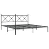 Stella Homewares Metal Bed Frame without Mattress with Headboard Black 183x203 cm King