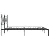 Stella Homewares Metal Bed Frame without Mattress with Headboard Black 183x203 cm King
