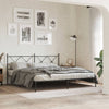 Stella Homewares Metal Bed Frame without Mattress with Headboard Black 183x203 cm King