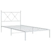 Stella Homewares Metal Bed Frame without Mattress with Headboard White 90x190 cm