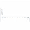 Stella Homewares Metal Bed Frame without Mattress with Headboard White 90x190 cm