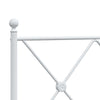 Stella Homewares Metal Bed Frame without Mattress with Headboard White 90x190 cm