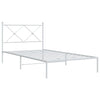Stella Homewares Metal Bed Frame without Mattress with Headboard White 107x203 cm King Single
