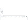 Stella Homewares Metal Bed Frame without Mattress with Headboard White 107x203 cm King Single