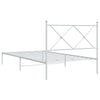 Stella Homewares Metal Bed Frame without Mattress with Headboard White 107x203 cm King Single