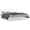 Stella Homewares Metal Bed Frame without Mattress with Headboard White 183x203 cm King