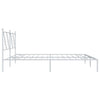 Stella Homewares Metal Bed Frame without Mattress with Headboard White 183x203 cm King