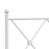 Stella Homewares Metal Bed Frame without Mattress with Headboard White 183x203 cm King
