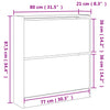 Stella Homewares Shoe Cabinet White 80x21x87.5 cm Engineered Wood