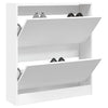Stella Homewares Shoe Cabinet White 80x21x87.5 cm Engineered Wood