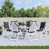 Stella Homewares Highback Chair Cushions 6 pcs Anthracite Oxford Fabric