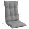 Stella Homewares Highback Chair Cushions 4 pcs Grey Oxford Fabric