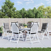 Stella Homewares Highback Chair Cushions 6 pcs Grey Oxford Fabric