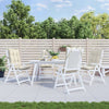 Stella Homewares Highback Chair Cushions 4 pcs Cream Oxford Fabric
