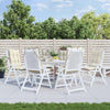 Stella Homewares Highback Chair Cushions 6 pcs Cream Oxford Fabric