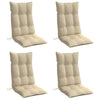 Stella Homewares Highback Chair Cushions 4 pcs Beige Oxford Fabric