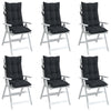 Stella Homewares Highback Chair Cushions 6 pcs Black Oxford Fabric