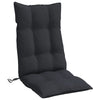 Stella Homewares Highback Chair Cushions 6 pcs Black Oxford Fabric