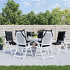 Stella Homewares Highback Chair Cushions 6 pcs Black Oxford Fabric