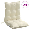 Stella Homewares Lowback Chair Cushions 4 pcs Cream Oxford Fabric
