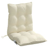 Stella Homewares Lowback Chair Cushions 4 pcs Cream Oxford Fabric