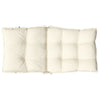 Stella Homewares Lowback Chair Cushions 4 pcs Cream Oxford Fabric