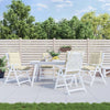 Stella Homewares Lowback Chair Cushions 4 pcs Cream Oxford Fabric