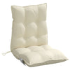 Stella Homewares Lowback Chair Cushions 6 pcs Cream Oxford Fabric