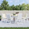 Stella Homewares Lowback Chair Cushions 6 pcs Cream Oxford Fabric