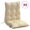 Stella Homewares Lowback Chair Cushions 6 pcs Beige Oxford Fabric