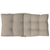 Stella Homewares Lowback Chair Cushions 6 pcs Taupe Oxford Fabric