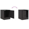 Stella Homewares Bedside Cabinets 2pcs Black 34.5x39x44 cm Steel