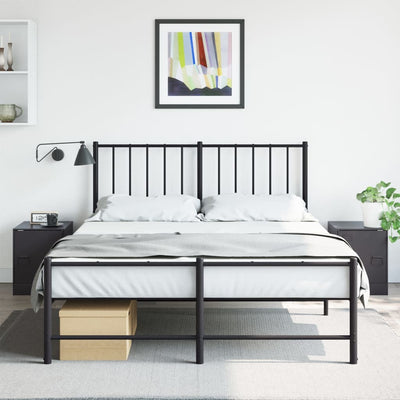 Stella Homewares Bedside Cabinets 2pcs Black 34.5x39x44 cm Steel