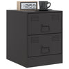 Stella Homewares Bedside Cabinets 2 pcs Black 34.5x39x44 cm Steel