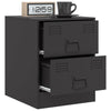 Stella Homewares Bedside Cabinets 2 pcs Black 34.5x39x44 cm Steel