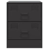 Stella Homewares Bedside Cabinets 2 pcs Black 34.5x39x44 cm Steel