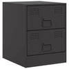 Stella Homewares Bedside Cabinets 2 pcs Black 34.5x39x44 cm Steel