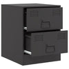 Stella Homewares Bedside Cabinets 2 pcs Black 34.5x39x44 cm Steel