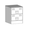 Stella Homewares Bedside Cabinets 2 pcs Black 34.5x39x44 cm Steel