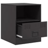 Stella Homewares Bedside Cabinets 2pcs Black 34.5x39x44 cm Steel